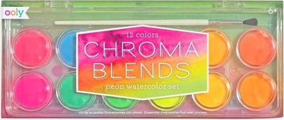Set akuareli Ooly Chroma Blends, neon, shumëngjyrëshe