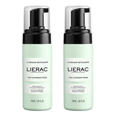 Set shkuma për pastrimin e fytyrës Lierac The Cleansing Foam, 2 x 150 ml