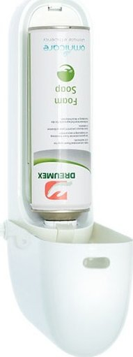 Dispenser sapuni Dreumex Omnicare, që vihet në mur, i bardhë