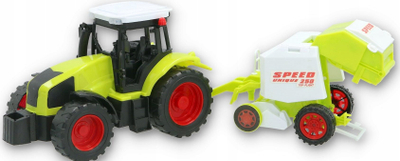 Traktor lodër për fermë Gazelo, 40 cm, me makinë bujqësore, jeshil