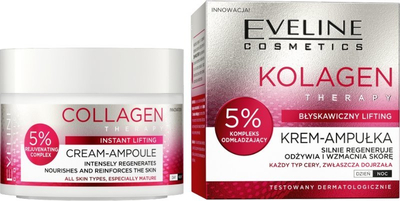 Krem fytyre Eveline Cosmetics Cream Ampoule Collagen, efekt lifting, ushqyes, 50 ml