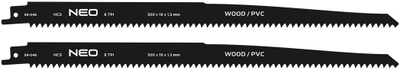 Teh sharre reciproke NEO Tools 58-046, HCS, 300 x 19 x 1.3mm, 6 TPI, i zi
