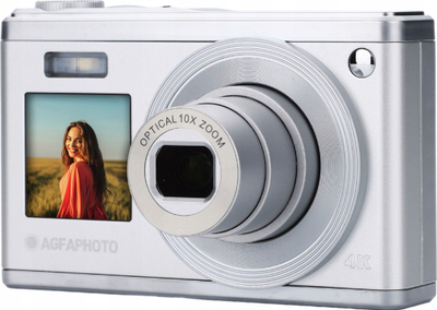 Aparat fotografik i vogël AgfaPhoto Realishot DC9200, 24MP, zmadhim optik 10x, ngjyrë argjendi