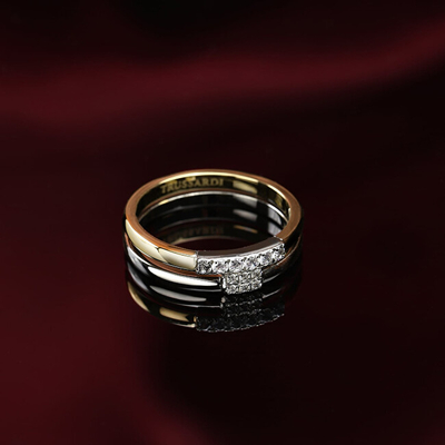 Unazë për femra Trussardi Jewelry T-Shape TJAXC41012, çelik inox, me gur, argjendi