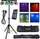Set ndriçimi DJ Light4Me Belka LED Flower, 4 drita LED RGBW, me stativ, i zi