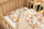 Set krevati për bebe Velvet Cot Set Square, jorgan edhe jastëk, kadife pambuku, bezhë