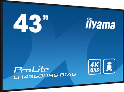 Monitor profesional Iiyama ProLite LH4360UHS-B1AG, 43", 4K, i zi