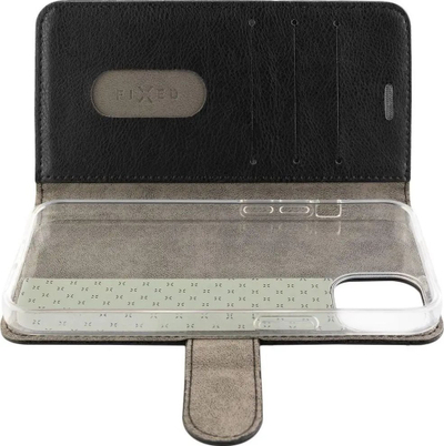 Këllëf telefoni FIXED Opus për iPhone 14 Plus, tip libër, me stand, i zi