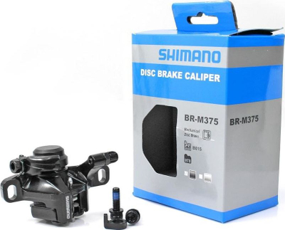 Kaliper frene disku Shimano BR-M375, mekanik, Post Mount, i zi