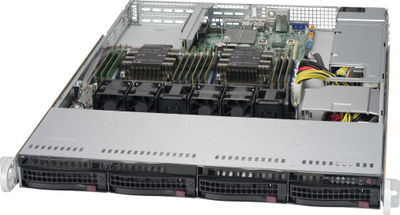 Kase serveri Supermicro CSE-815TQC-R706WB2, 1U rackmount, 4x 3.5" hot swap SAS SATA, 700W, e zezë
