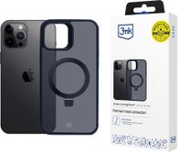 Mbulesë telefoni 3mk Smoke Case Mag Stand për iPhone 12 Pro Max, MagSafe, transparente e errët