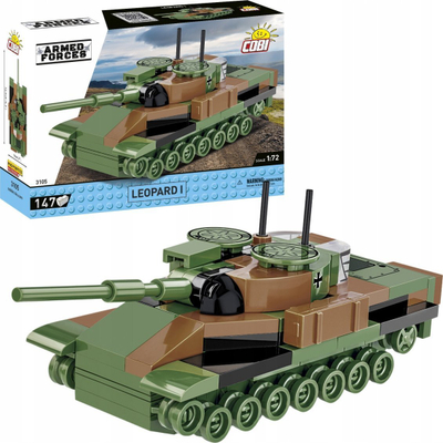 Lodra konstruktive Cobi Blocks Leopard I, 147 pjesë, shkallë 1:72, shumëngjyrëshe