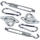 Set montimi Affek Design për tendë sail në kopësht, metal, argjendtë