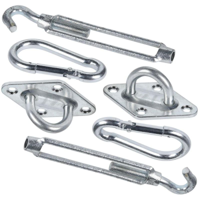 Set montimi Affek Design për tendë sail në kopësht, metal, argjendtë