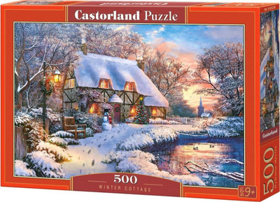 Puzzle Castorland Winter Cottage, 500 copa, me shumë ngjyra