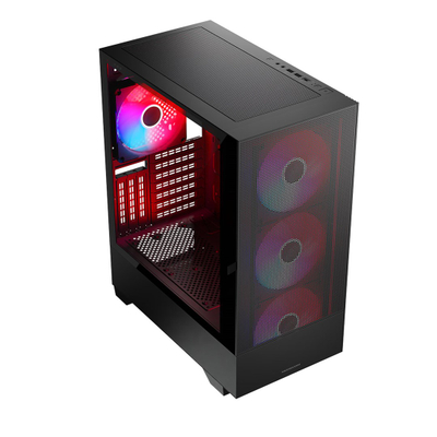 Kasa kompjuteri Modecom Siroco ARGB Flow, MIDI Tower, USB 3.0, e zezë