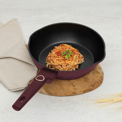 Tigan i thellë Berlinger Haus BH-8031 Leonardo, 28cm, turbo induction, burgundy mat