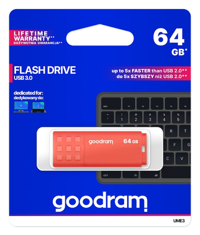 USB Goodram UME3-0640O0R11, 64 GB, USB Type-A