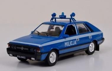 Model makine Daffi PRL Collection Polonez Milicja 195188, shkallë 1:43, metal, bardh e kaltër
