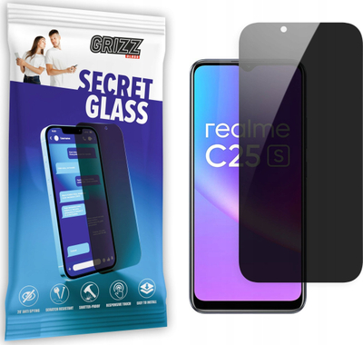 Xham mbrojtës privatësie Grizz SecretGlass për Realme C25s, qeramik, me pamje shumë të pastër