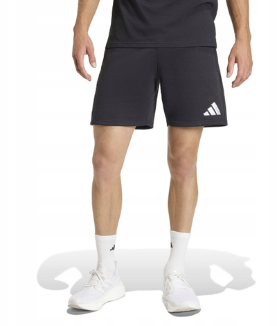 Pantallona të shkurtra sportive Adidas Entrada 26, fleece, brez elastik, të zeza
