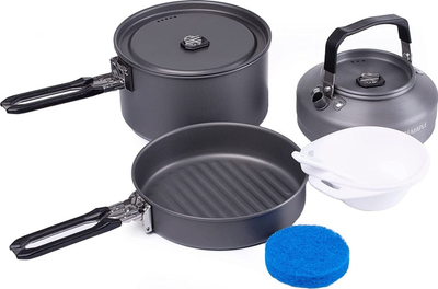 Set enësh kampingu Fire Maple FEAST 1, alumini i anodizuar, 900 ml, gri