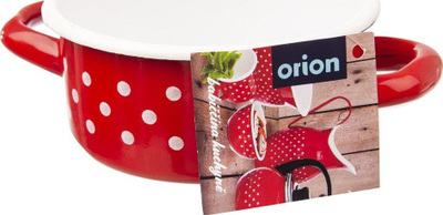 Tenxhere çeliku me enamel, 12 cm, për të gjitha sobat, e bardhë