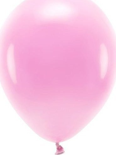 Balona Eco Balloons, 30 cm, 10 copë, rozë e hapur