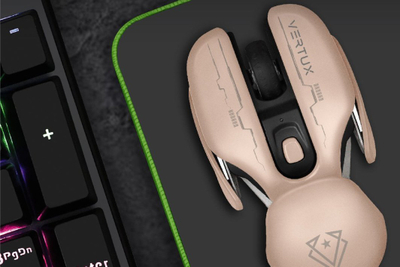 Maus gaming Vertux Glider, pa kabllo 2.4GHz, 1600 DPI, rozë