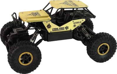 Makina lodër me telekomandë Off-Road High Wheels 1:18, plastike, e zezë gold