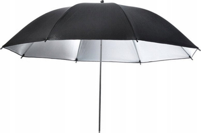 Çadër reflektuese Massa Silver Umbrella 84cm, sipërfaqe argjendi, shtresë e zezë