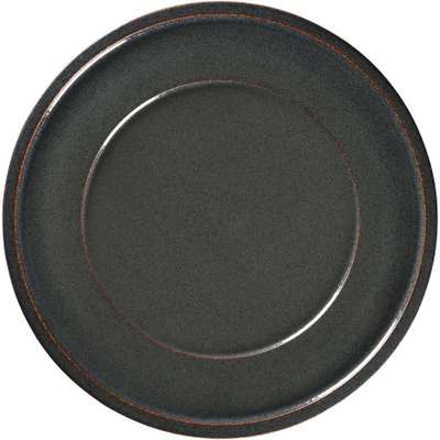 Pjatë e sheshtë RAK Porcelain Ease Caldera, 12.6", me buzë, ngjyrë kafe