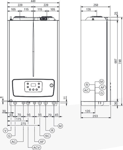 Кондензациски котел Immergas Victrix Tera 2F V2 28 EU, на гас, бел