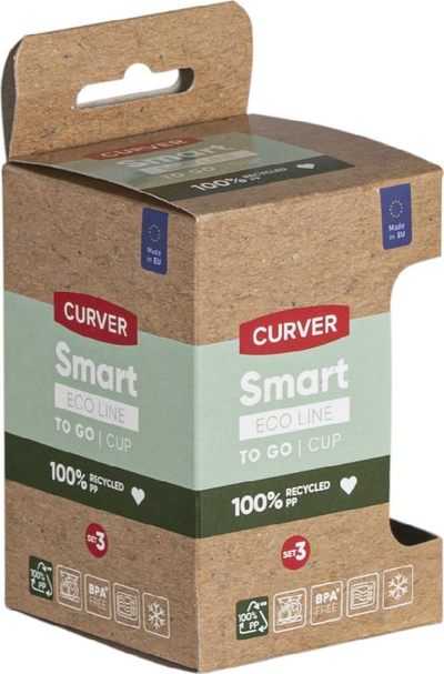 Set ena salce Curver Smart To Go Eco 3x80ml, plastikë e ricikluar, e gjelbër