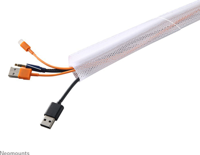 Mbështjellës kabllosh Neomounts NS-CS200WHITE, 2m, për 8-10 kabllo, i bardhë