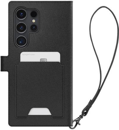 Këllëf Spigen Spigen Wallet S Plus për Samsung Galaxy S24 Ultra, i zi
