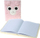 Bllok shënimesh Adar Plush Notebook, kapak pelushi, faqe me katrorë, rozë e çelët