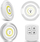 Set llamba LED COB wireless, 3 copë, me telekomandë, të bardha