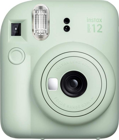 Aparat foto instant Fujifilm Instax Mini 12, set me film, mint green