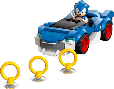Lodër ndërtimi LEGO Sonic Speedstar Lightning 77117, veturë garash, shumëngjyrëshe