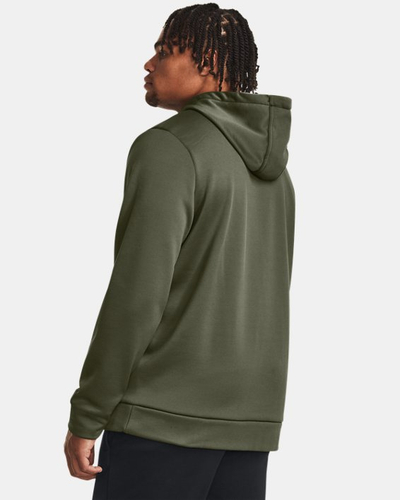 Bluzë me kapuç Under Armour Armour Fleece, për burra, poliester, jeshile