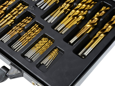 Set shpuese për metal KELTIN, 170 copë, HSS titani, 1.0-10 mm