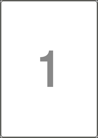Etiketa vetëngjitëse EMERSON Labels 027, A4 210x297 mm, 1000 fletë, e bardhë