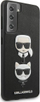 Kapak telefoni Karl Lagerfeld Saffiano K&amp;C Heads, për Samsung Galaxy S21+, back case, i zi