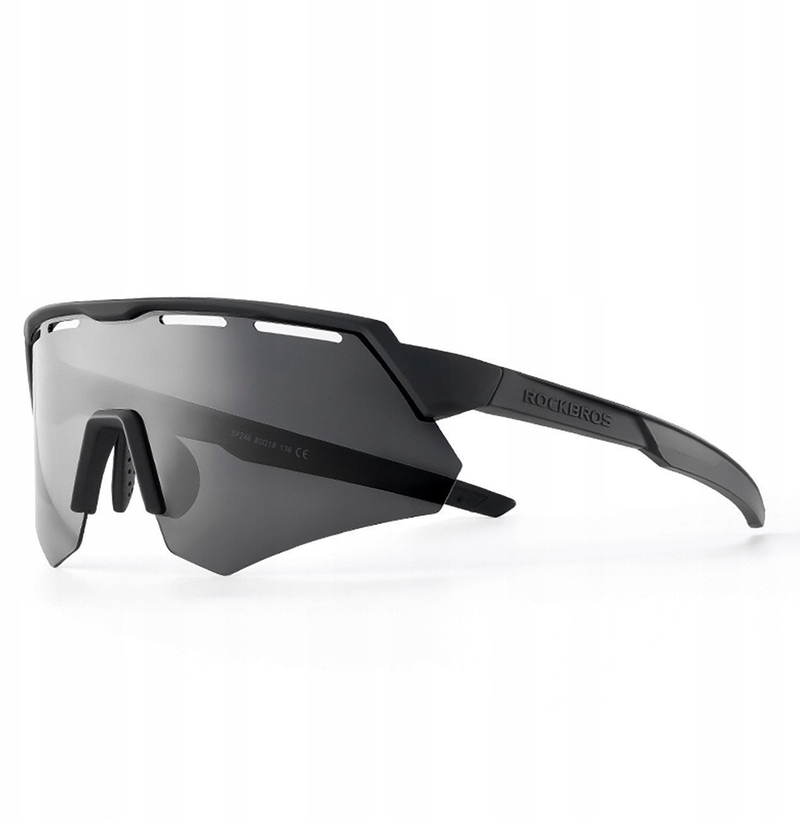 Syze çiklizmi Rockbros Polarized, UV400, insert për dioptri, gri