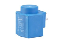 Spirë solenoidi Danfoss 018F7358, 24V 50Hz 10W, për valvula tipi B, blu