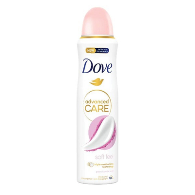 Antiperspirant për femra Dove Advanced Care Soft Feel, 150 ml