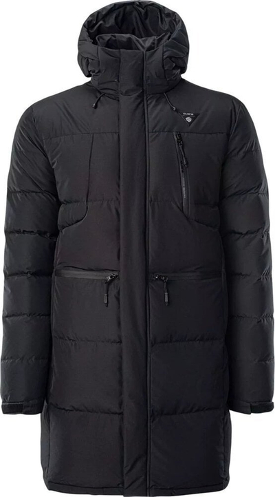 Xhaketë pallto Iguana Tialgo Jacket M, me pupla, e gjatë, e zezë