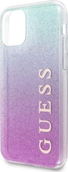 Mbeshtjellës telefoni Guess Glitter Gradient për iPhone 11 Pro Max, TPU, rozë blu