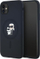 Kapotë telefoni Karl Lagerfeld KLHMN61SCMKCRHK për iPhone 11/Xr 6.1", me MagSafe, silikoni, e zezë